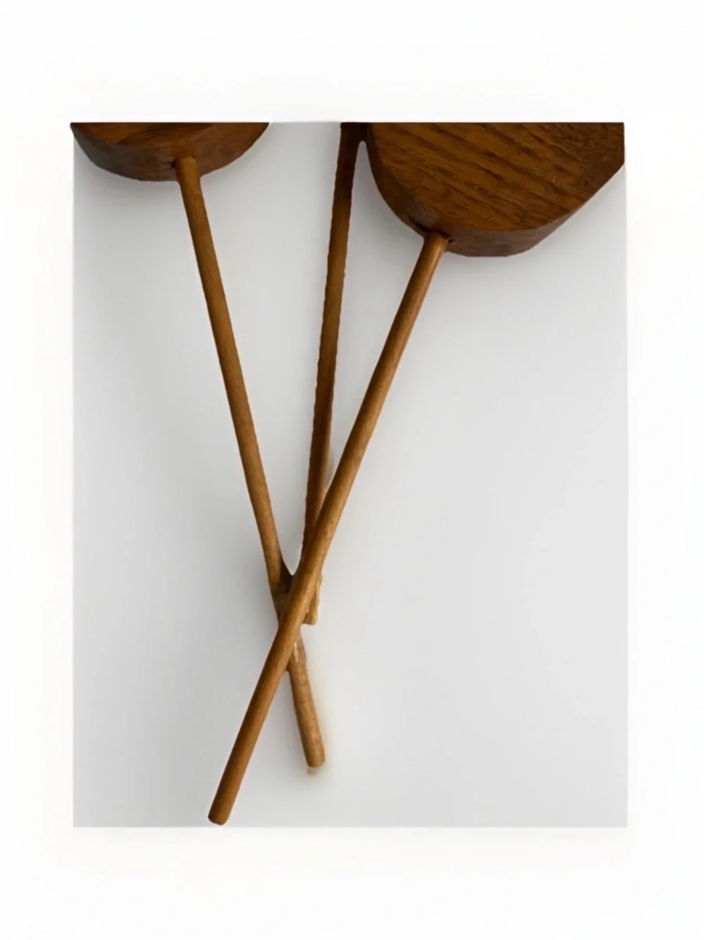 Vintage Wooden Tulip Heart Plant Stakes Wall Decor Rustic Country Farmhouse READ